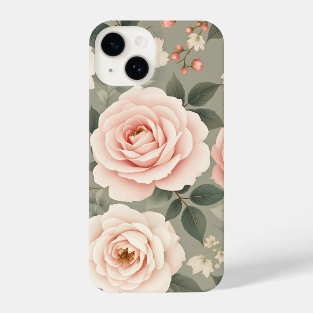 Petal Perfection: Vibranly Floral Phone Case iPhone 14 Hülle (Rückseite)