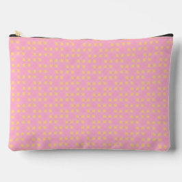 Petal Pop – Pink & Gold Seamless Geometric Pattern Zubehörtasche