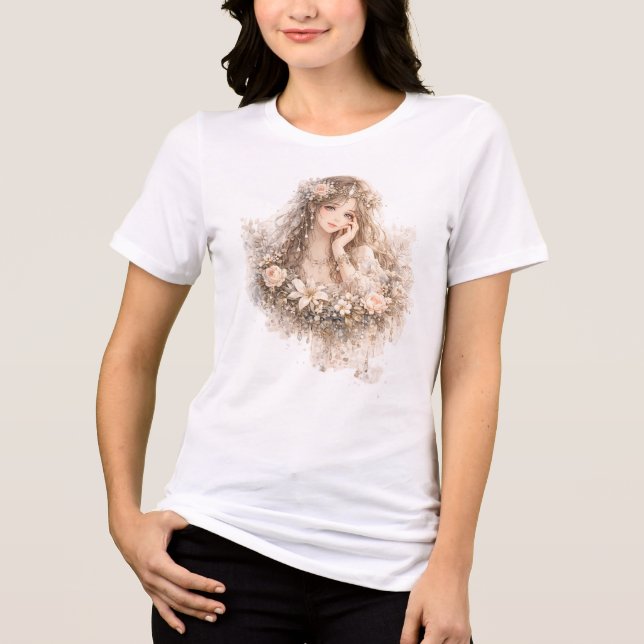 Petal Prinzessin Tri-Blend Shirt (Vorderseite)