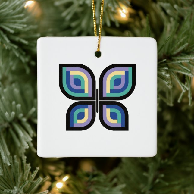 Petal Prism Butterfly Keramikornament (Baum)