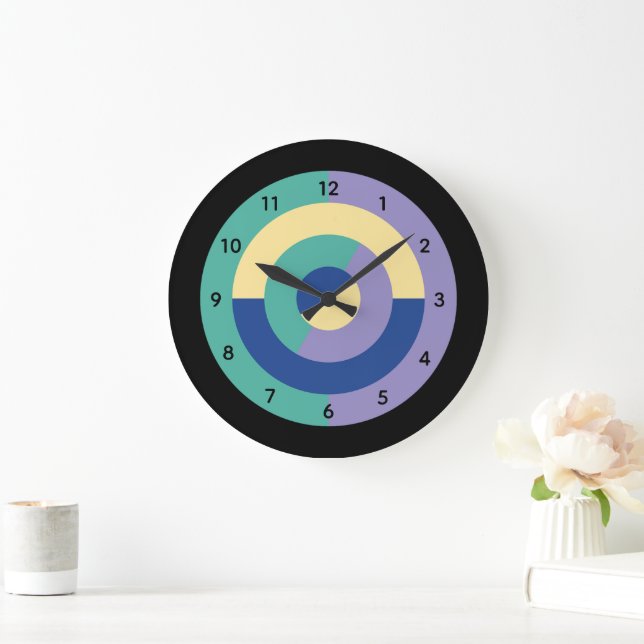 Petal Prism (Circular) Große Wanduhr (Zuhause)