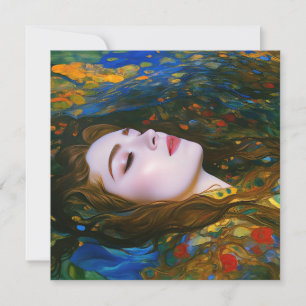 "Petal Serenity" - Frauen im Wasser Feiertagskarte