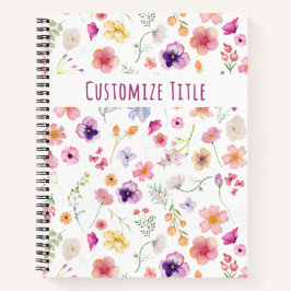 Petal Spark Notebook - White Custom Elegance Notizbuch