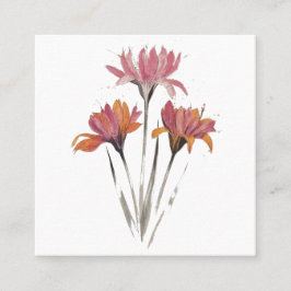 Petal Splashes: Wasserfarben und Bleistifte Kunst Empfehlungskarte