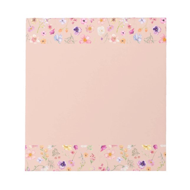 Petal Sweet Notepad - Peach Blush Delight Notizblock (Vorderseite)
