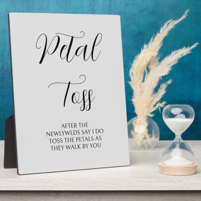 Petal Toss Sign Fotoplatte (Seite)