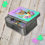 Petalen und Niedliche Katze und Hübsche Blume Puzzle<br><div class="desc">Hübsche Aquarellkunst mit einer niedlichen Katze,  umgeben von rosa und lila Blumen. Zitat: "Petals n Purr".</div>