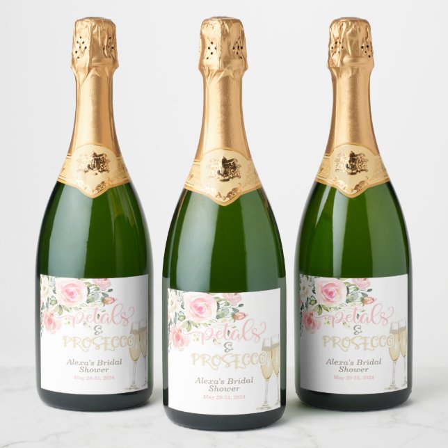 Petalen und Prosecco (Flaschen)