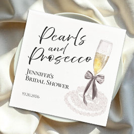 Petalen und Prosecco | Bow Watercolor-Brautparty Serviette