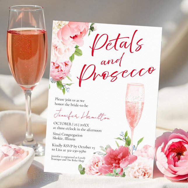Petalen und Prosecco | Brautparty Einladung (Von Creator hochgeladen)