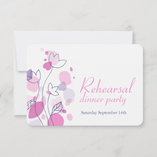 Pétales de fleurs de Confetti invitation de répéti (Devant)