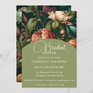 Pétales de fleurs Invitation de douche nuptiale