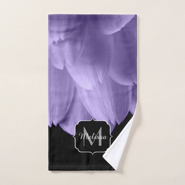 Pétales de fleurs violets violets ultra violets no (Serviette à main)