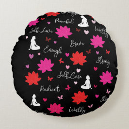 Pétales de Force | Coussin Floral Rond