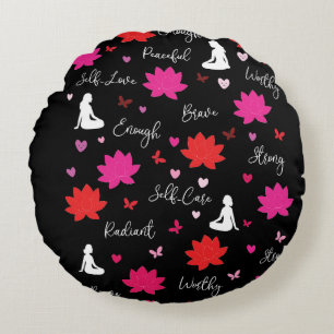 Pétales de Force Coussin Floral Rond