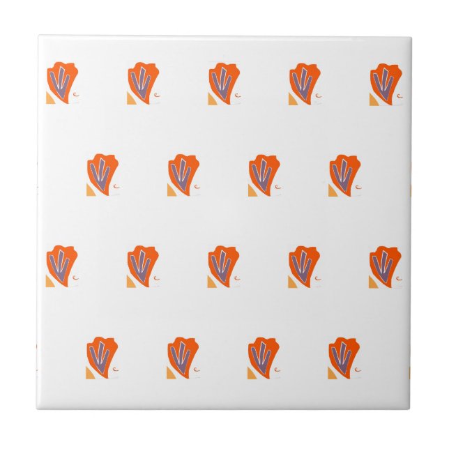 Pétales de variété estivale carreaux de céramique (Devant)