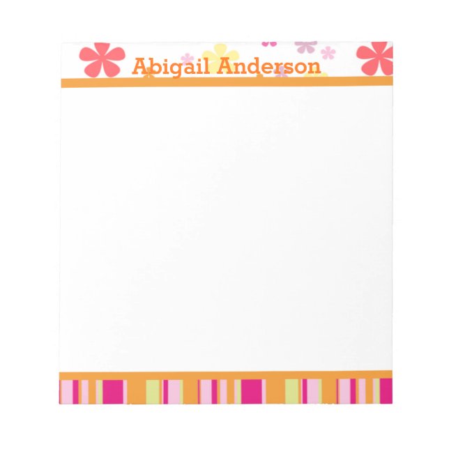 Pétales et bandes Bloc-notes personnel (Devant)