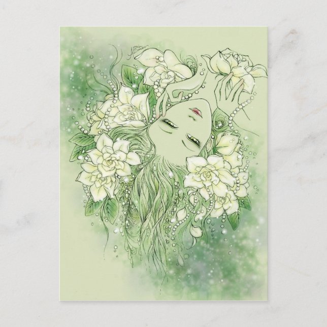 Pétales et carte postale de perles (Devant)