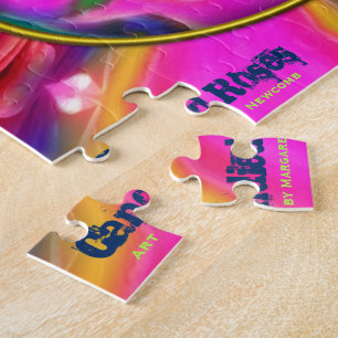 Pétales Roses en canne - JIGSAW PUZZLE