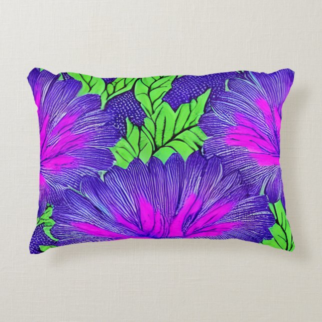 Pétales violets Coussin d'accentuation (Devant)