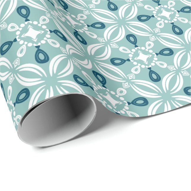 Petaline Geschenkpapierrolle (Ocean Mist) Geschenkpapier (Rolleneckpunkt)