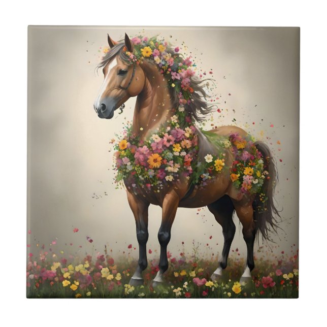 Petals and Hooves: Brawn Horse Fantasy Garden, Fliese (Vorderseite)