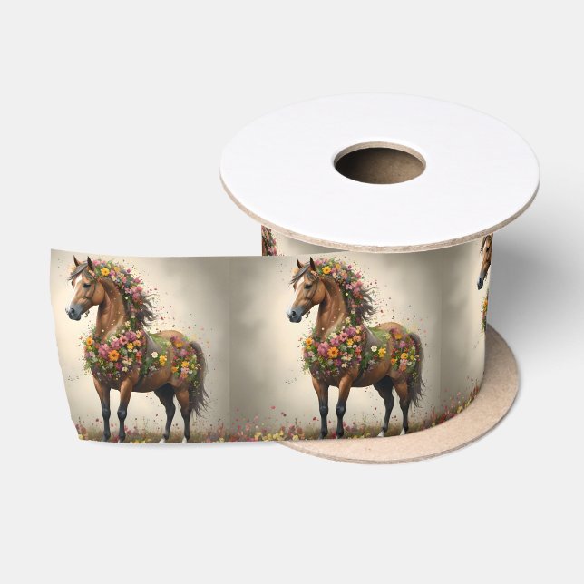 Petals and Hooves: Brawn Horse Fantasy Garden, Satinband (Spule)