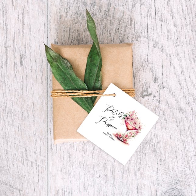 Petals and Prosecco Brautparty Vielen Dank Geschenkanhänger (Von Creator hochgeladen)