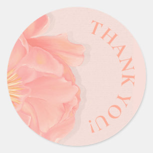Petals Floral Vielen Dank Brautparty Pink Runder Aufkleber