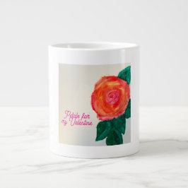 Petals For My Valentine Jumbo-Tasse