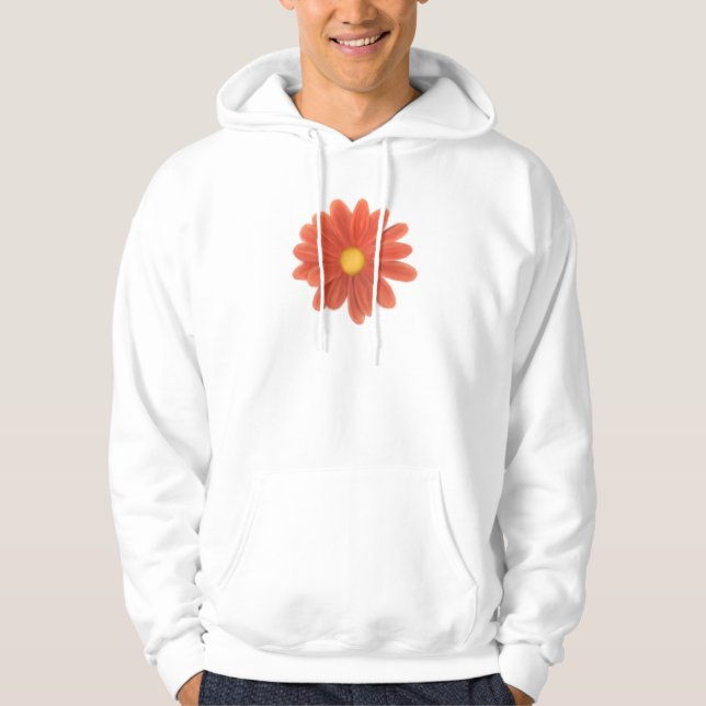 Petals in Motion – Vibrant Flower Graphic Hoodie (Vorderseite)