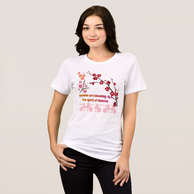 Petals in Pink Harmony Tri-Blend Shirt (Vorderseite voll)