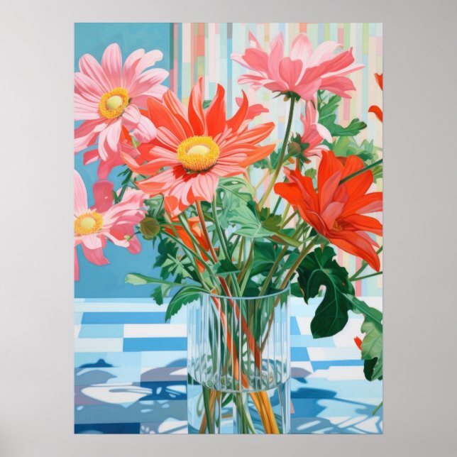 Petals & Light: Ein Tablett Blumenfreude Poster (Vorne)