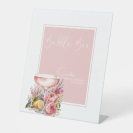 Petals, Pearls & Prosecco Brautparty-Bar Sockelschild
