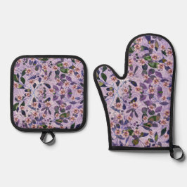 Petals & Poetry - Natur Inspiriert Blumenmuseum - Ofenhandschuh & Topflappen-Set