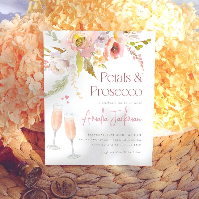 Petals & Prosecco Blumendusche Einladung (Von Creator hochgeladen)