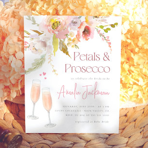 Petals & Prosecco Blumendusche Einladung