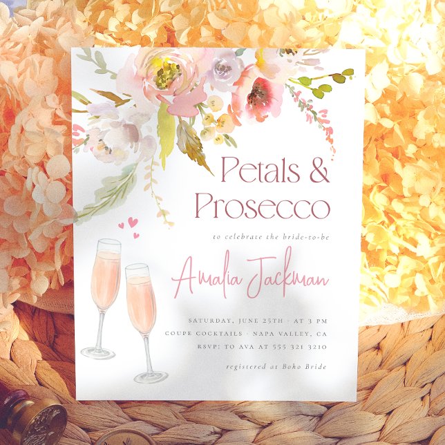 Petals & Prosecco Blumendusche Einladung (Von Creator hochgeladen)