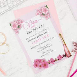 Petals & Prosecco Blumenstrauch Summer Brautparty Einladung