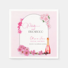 Petals & Prosecco Blumenstrauch Summer Brautparty Serviette