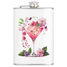 Petals & Prosecco Blush Pink Brautparty Flachmann