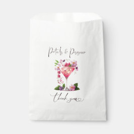 Petals & Prosecco Blush Pink Brautparty Geschenktütchen