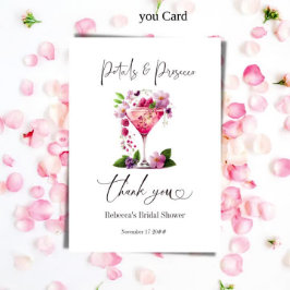 Petals & Prosecco Blush Pink Brautparty Pappteller