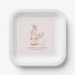 Petals & Prosecco Brautparty Bachelorette Pappteller