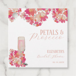 Petals & Prosecco Brautparty Blumenrosa Geschenkanhänger