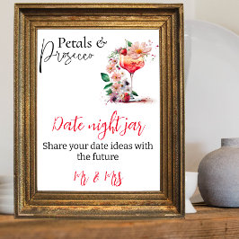 Petals Prosecco Brautparty Brunch Datum Poster