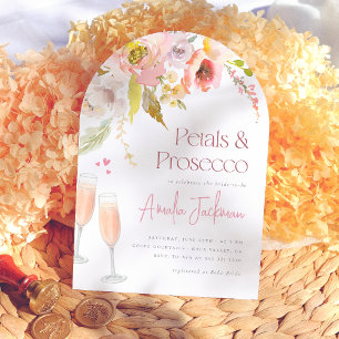 Petals & Prosecco Brautparty Einladung