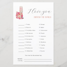 Petals & Prosecco Brautparty I Liebe you Game