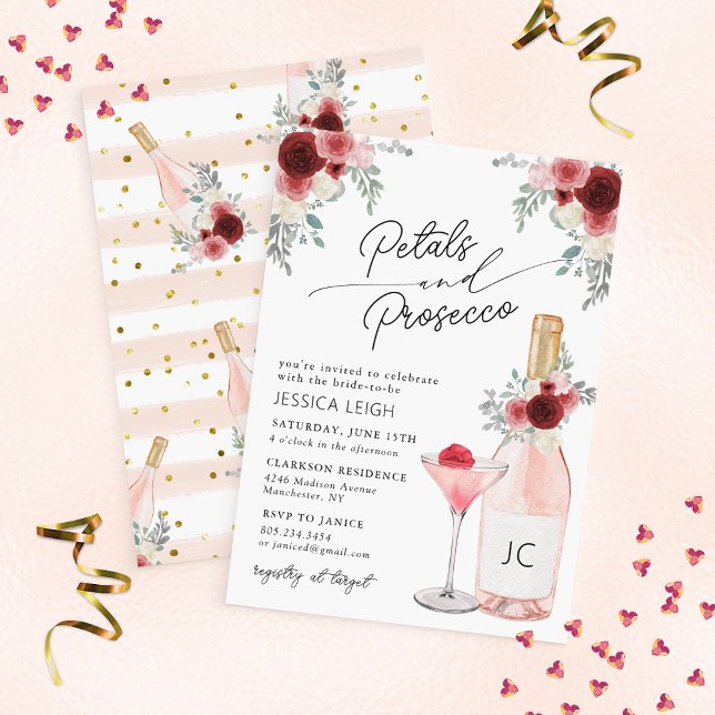 Petals & Prosecco Bridal Dusche Einladung (Von Creator hochgeladen)