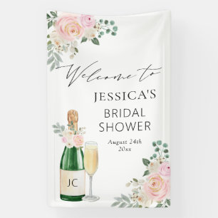 Petals & Prosecco Champagne Begrüßungszeichen Banner